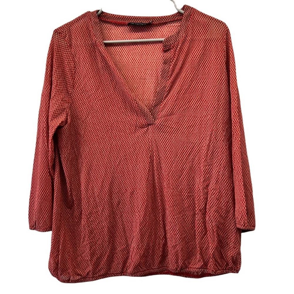 The Limited Womans Scarlet XL Open V-Neck Blouse